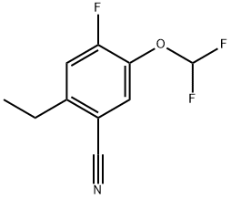 5-(Difluoromethoxy)-2-ethyl-4-fluorobenzonitrile Structure