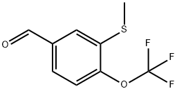 3-(Methylthio)-4-(trifluoromethoxy)benzaldehyde Structure