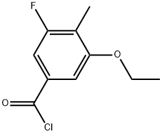 3-Ethoxy-5-fluoro-4-methylbenzoyl chloride Structure