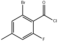 2-bromo-6-fluoro-4-methylbenzoyl chloride Structure