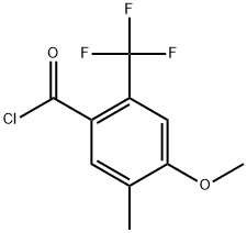 4-Methoxy-5-methyl-2-(trifluoromethyl)benzoyl chloride Structure