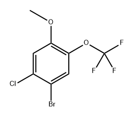 1-bromo-2-chloro-4-methoxy-5-(trifluoromethoxy)benzene Structure