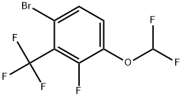 1-Bromo-4-(difluoromethoxy)-3-fluoro-2-(trifluoromethyl)benzene 구조식 이미지