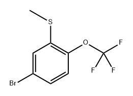 (5-Bromo-2-(trifluoromethoxy)phenyl)(methyl)sulfane Structure