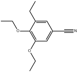 3,4-Diethoxy-5-ethylbenzonitrile Structure