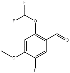 2-(difluoromethoxy)-5-fluoro-4-methoxybenzaldehyde Structure