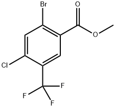 methyl 2-bromo-4-chloro-5-(trifluoromethyl)benzoate Structure