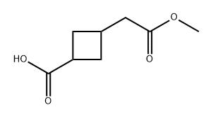 3-(2-methoxy-2-oxoethyl)cyclobutane-1-carboxyli
c acid Structure