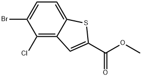 methyl 5-bromo-4-chlorobenzo[b]thiophene-2-carboxylate Structure