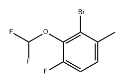 2-bromo-3-(difluoromethoxy)-4-fluoro-1-methylbenzene Structure