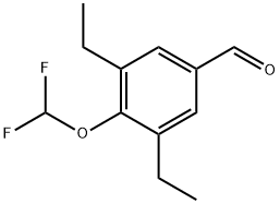 4-(Difluoromethoxy)-3,5-diethylbenzaldehyde 구조식 이미지