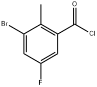 3-bromo-5-fluoro-2-methylbenzoyl chloride Structure