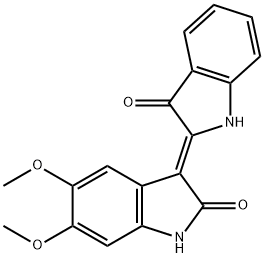 (3Z)-3-(1,3-Dihydro-3-oxo-2H-indol-2-ylidene)-1,3-dihydro-5,6-dimethoxy-2H-indol-2-one Structure