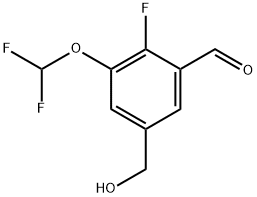 3-(difluoromethoxy)-2-fluoro-5-(hydroxymethyl)benzaldehyde Structure