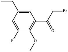 2-Bromo-1-(5-ethyl-3-fluoro-2-methoxyphenyl)ethanone Structure