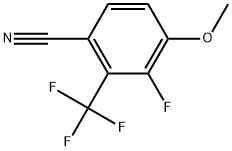 3-Fluoro-4-methoxy-2-(trifluoromethyl)benzonitrile Structure