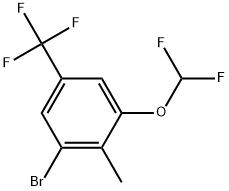 1-Bromo-3-(difluoromethoxy)-2-methyl-5-(trifluoromethyl)benzene Structure