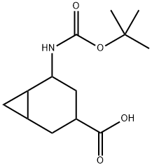 5-tert-Butoxycarbonylamino-bicyclo[4.1.0]heptane-3-carboxylic acid 구조식 이미지