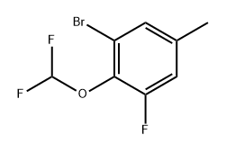 1-bromo-2-(difluoromethoxy)-3-fluoro-5-methylbenzene Structure