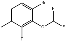 1-bromo-2-(difluoromethoxy)-3-fluoro-4-methylbenzene 구조식 이미지