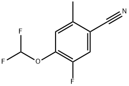 4-(Difluoromethoxy)-5-fluoro-2-methylbenzonitrile Structure