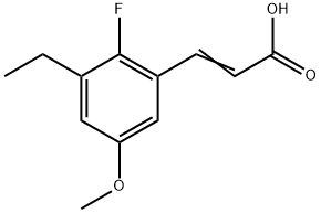 3-(3-Ethyl-2-fluoro-5-methoxyphenyl)-2-propenoic acid Structure