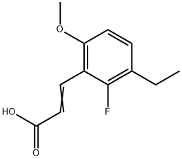 3-(3-Ethyl-2-fluoro-6-methoxyphenyl)-2-propenoic acid Structure