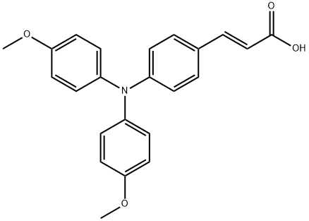 (E)-3-(4-(bis(4-methoxyphenyl)amino)phenyl)acrylic acid Structure