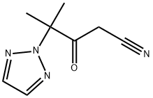 4-methyl-3-oxo-4-(2H-1,2,3-triazol-2-yl)pentanenitrile Structure