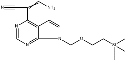 α-(Aminomethylene)-7-[[2-(trimethylsily)ethoxy]methyl]-7H-pyrrolo[2,3-d]pyrimid Structure