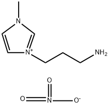 1H-Imidazolium, 3-(3-aminopropyl)-1-methyl-, nitrate (1:1) Structure