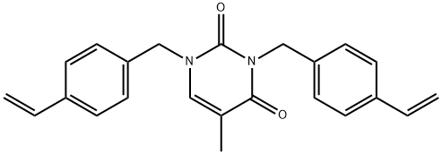 1,3-Bis[(4-ethenylphenyl)methyl]-5-methyl-2,4(1H,3H)-pyrimidinedione Structure