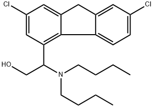 9H-Fluorene-4-ethanol, 2,7-dichloro-β-(dibutylamino)- Structure