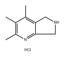 5H-Pyrrolo[3,4-b]pyridine, 6,7-dihydro-2,3,4-trimethyl-, hydrochloride (1:2) Structure