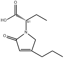 1H-Pyrrole-1-acetic acid, α-ethyl-2,5-dihydro-2-oxo-4-propyl-, (αS)- Structure