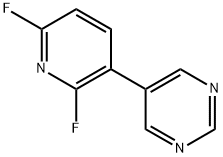 5-(2,6-Difluoro-3-pyridinyl)pyrimidine Structure