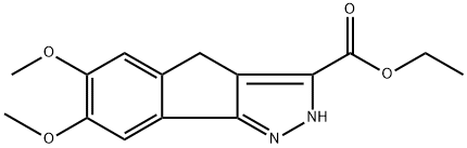 Ethyl 6,7-dimethoxy-2,4-dihydroindeno[1,2-c]pyrazole-3-carboxylate Structure