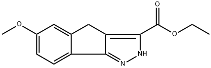 Ethyl 6-methoxy-2,4-dihydroindeno[1,2-c]pyrazole-3-carboxylate Structure