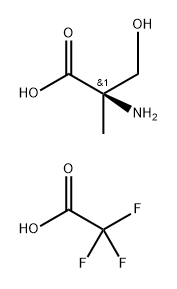 (R)-2-Amino-3-hydroxy-2-methylpropanoic acid 2,2,2-trifluoroacetic acid salt Structure