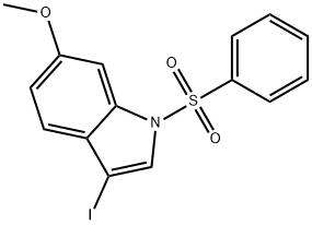 1-(benzenesulfonyl)-3-iodo-6-methoxy-1H-indole Structure