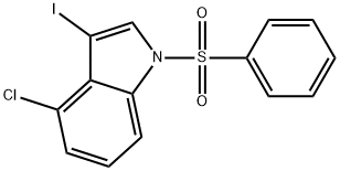 1-(benzenesulfonyl)-4-chloro-3-iodo-1H-indole Structure