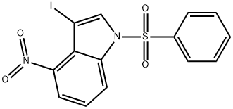 1-(benzenesulfonyl)-3-iodo-4-nitro-1H-indole Structure