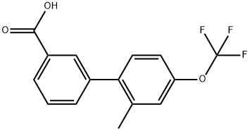 2'-Methyl-4'-(trifluoromethoxy)[1,1'-biphenyl]-3-carboxylic acid Structure