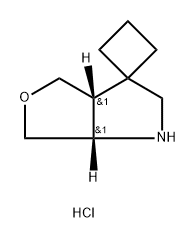 rac-(3'aR,6'aS)-hexahydrospiro[cyclobutane-1,3'-furo[3,4-b]pyrrole] hydrochloride Structure