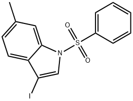 1-(benzenesulfonyl)-3-iodo-6-methyl-1H-indole Structure