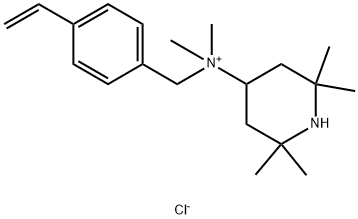 4-ethenyl-N,N-dimethyl-N-(2,2,6,6-tetramethyl-4-piperidinyl) benzenemethanaminium chloride (1:1) Structure