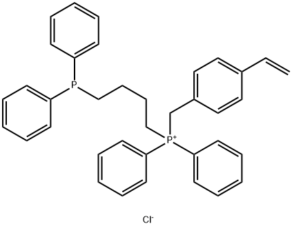 4-(diphenylphosphino)butyl][(4-ethenylphenyl)methyl]diphenylphosphonium  chloride (1:1) 구조식 이미지