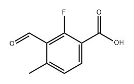 2-Fluoro-3-formyl-4-methylbenzoic acid 구조식 이미지