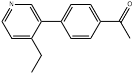 1-[4-(4-Ethyl-3-pyridinyl)phenyl]ethanone Structure