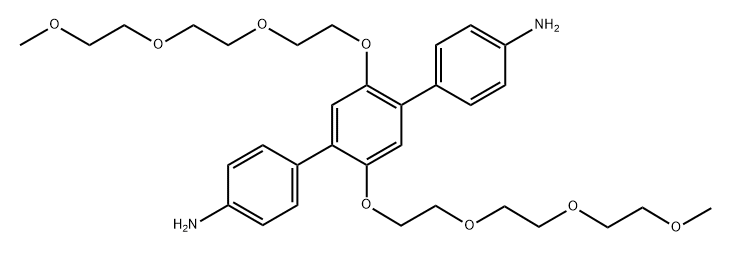 2',5'-bis(2-(2-(2-methoxyethoxy)ethoxy)ethoxy)-[1,1':4',1"-terphenyl]-4,4"-diamine Structure